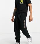 Collusion Oversized Sweatpants With Logo Print In Black - Part Of A Set