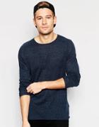 Selected Homme Pima Cotton Lightweight Knitted Sweater - Navy
