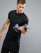 New Look Sport T-shirt With Mesh In Black - Black