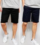 Asos 2 Pack Chino Shorts Save - Multi