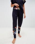 B By Ted Baker Kensington Floral Jersey Jogger - Navy