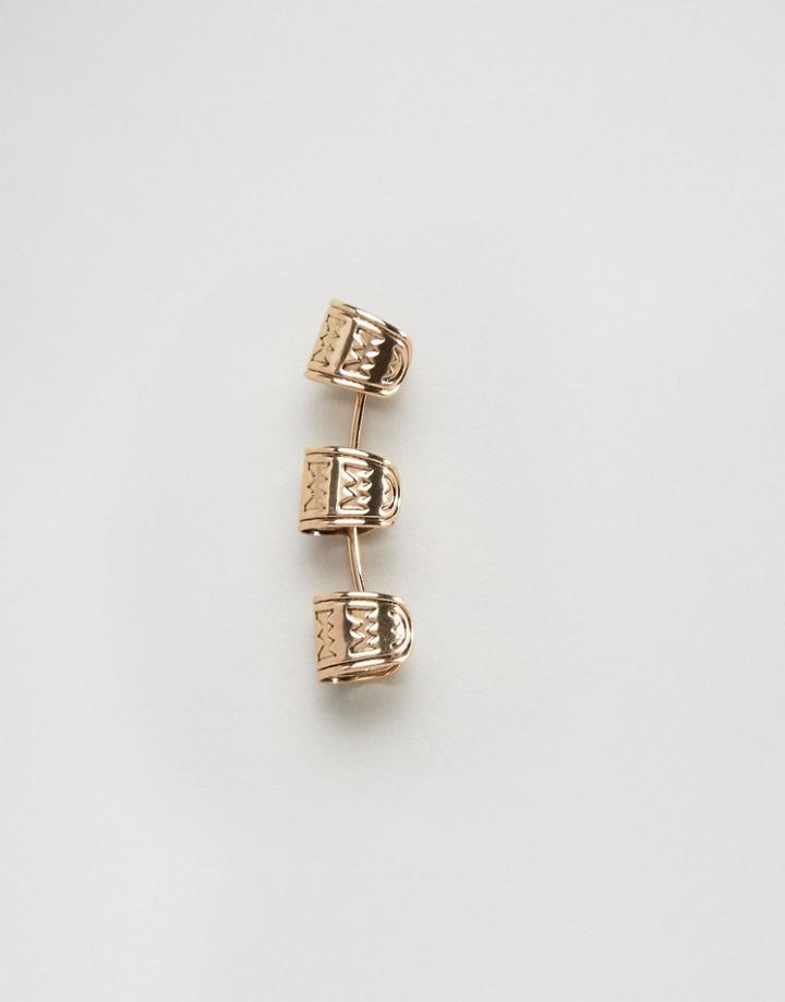 Asos Triple Festival Ear Cuff - Gold