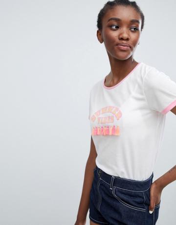 Sugar Dust Summer Vibes Tassle T Shirt - White