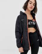 Ellesse Windbreaker With Contrast Arm Print-black