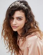 Aldo Leaf Hair Crown With Ribbon Fastening - Gold