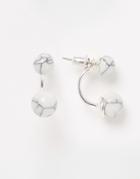 Asos Bead Swing Earrings - Silver