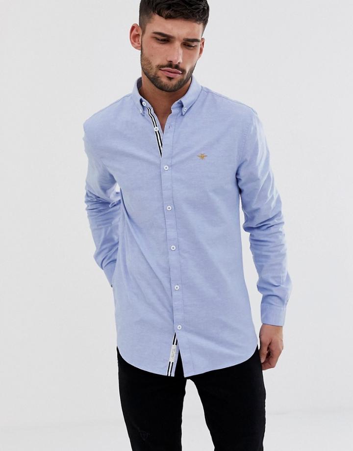 River Island Slim Oxford Shirt In Light Blue - Blue