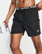 Jack & Jones Double Waistband Swim Short-black
