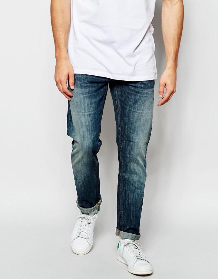 New Look Mid Wash Jeans In Slim Fit - Blue