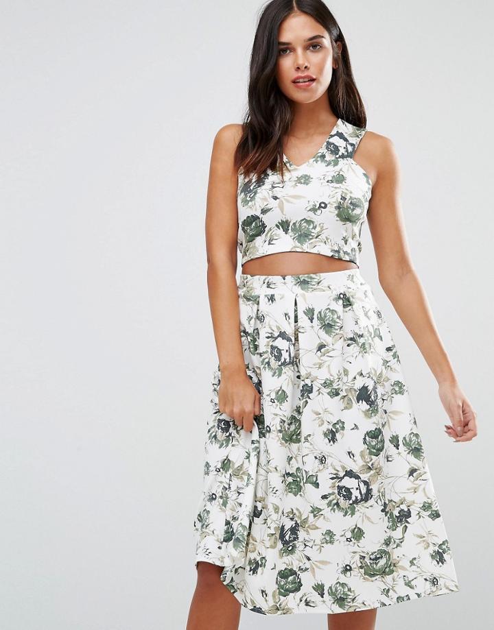 Wal G Floral Crop Top - Multi