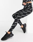 Adidas Originals Logomania Repeat Logo Leggings In Black