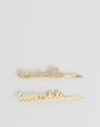 Johnny Loves Rosie Twinkle Twinkle Holidays Hair Clips - Gold