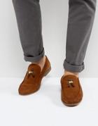 Asos Loafers In Tan Suede With Tassels - Tan