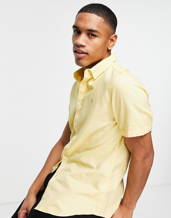 Farah Short Sleeve Shirt In Yellow