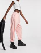 Topshop Sweatpants In Bright Pink
