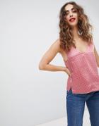 Mango Geo Print Satin Cami - Multi