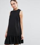 Asos Maternity Sleeveless Drop Hem Mini Dress - Black