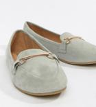 Raid Wide Fit Viera Gray Snaffle Detail Flat Shoes - Gray