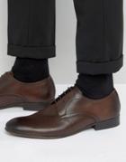Base London Statement Leather Derby Shoes - Brown