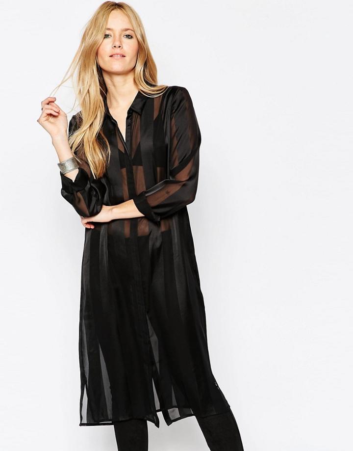 Minimum Linah Longline Shirt - Black