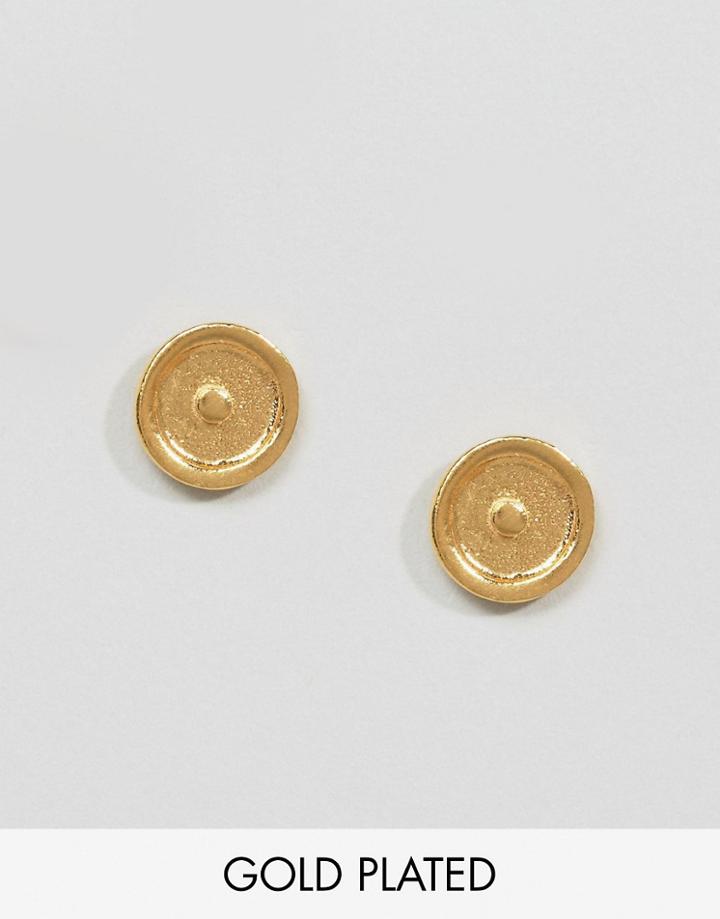 Ottoman Hands Signs & Symbols Sun Stud Earrings - Gold