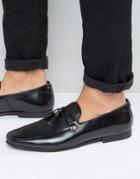 Asos Smart Loafers With Tassel Detail In Black Leather - Black