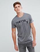 Solid T-shirt With Text Print - Gray