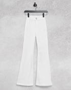 Topshop Joni Flared Jeans In White