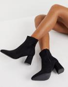 Raid Sapphire Heeled Ankle Boots In Black