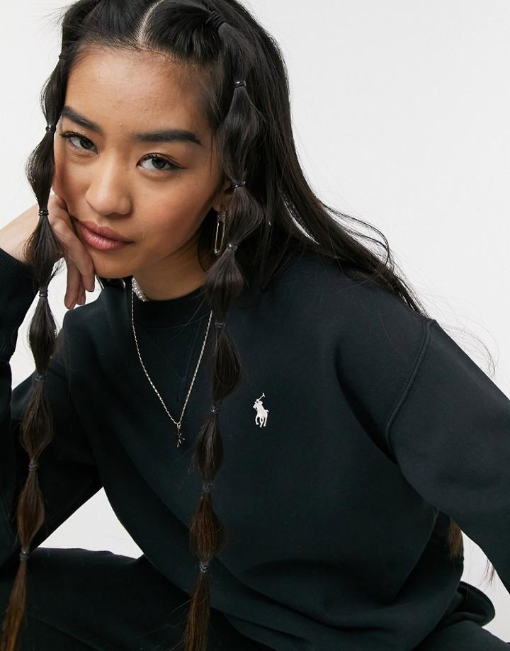 Polo Ralph Lauren Polo Player Logo Sweater In Navy-black