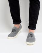 New Look Canvas Sneakers In Dark Gray - Gray