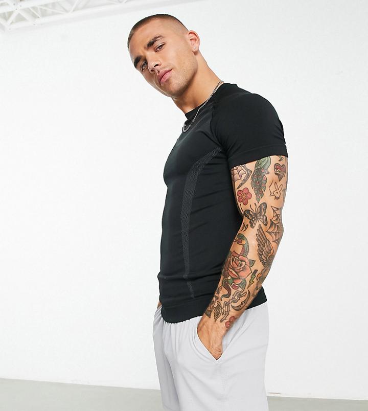 Hiit Seamless Short Sleeve Training Top In Black