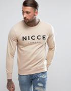 Nicce London Sweatshirt In Beige - Beige