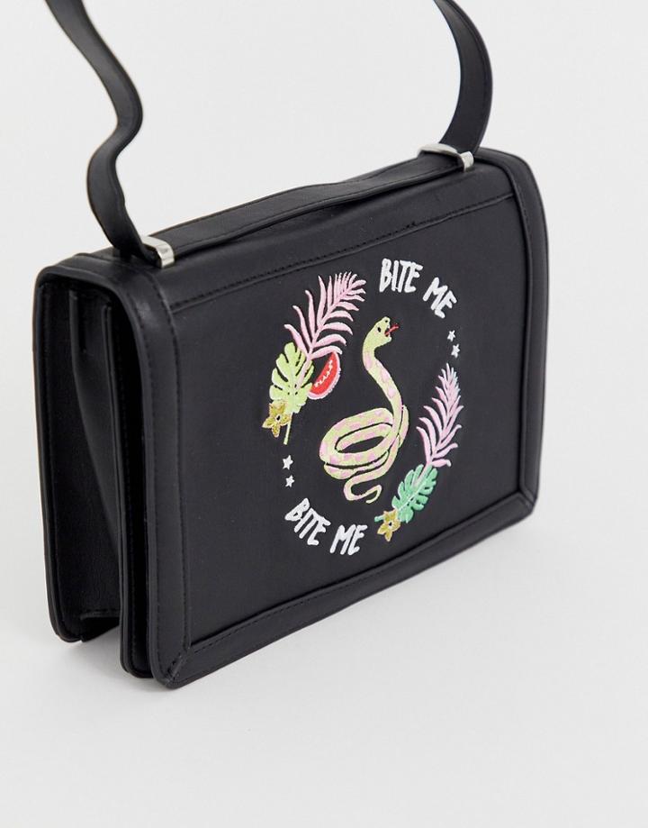 Skinny Dip Bite Me Cross Body Bag - Black