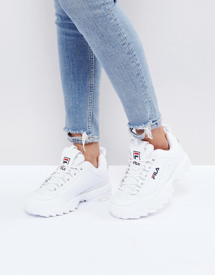 Fila Disruptor Low Sneakers In White - White