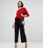 Asos Tall Mix & Match Culotte With Clean Turn Up - Black