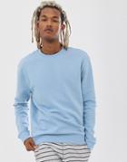 New Look Drop Shoulder Sweat In Light Blue