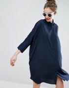 Monki Relaxed Shirt Dress - Black