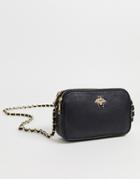 Chateau Black Cross Body Bag With Bee - Black