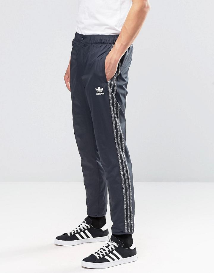 Adidas Originals Mix Logo Joggers In Gray Ay8363 - Gray