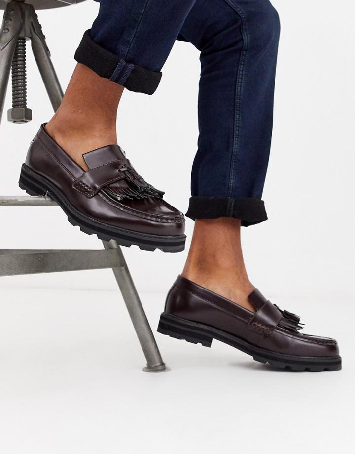 Ben Sherman Chunky Loafer In Bordeaux