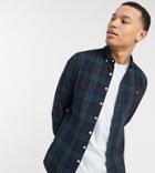 Farah Brewer Slim Fit Check Shirt In Blackwatch-green