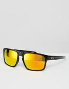 Oakley Square Sliver Sunglasses With Yellow Flash Lens By Valentino Rossi - Black