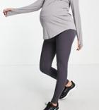 Asos 4505 Maternity Icon Legging With Bum Sculpt Seam Detail-gray