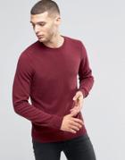 Sisley Crew Neck Sweater In Cashmere Blend - Red