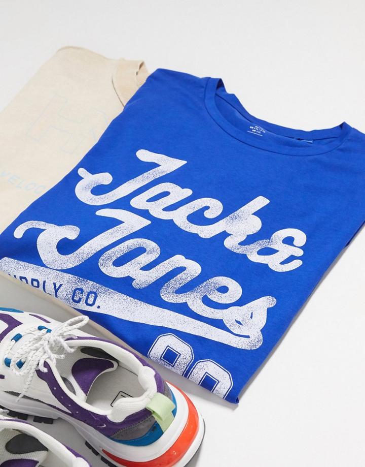 Jack & Jones Originals Big Logo T-shirt-blues