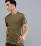 Asos 4505 Tall T-shirt With Quick Dry In Khaki - Green
