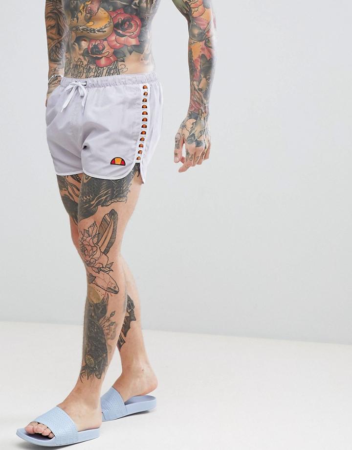 Ellesse Swim Shorts With Taping Exclusive In Lilac - Purple