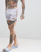 Ellesse Swim Shorts With Taping Exclusive In Lilac - Purple