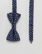 Jack & Jones Printed Bow Tie - Navy